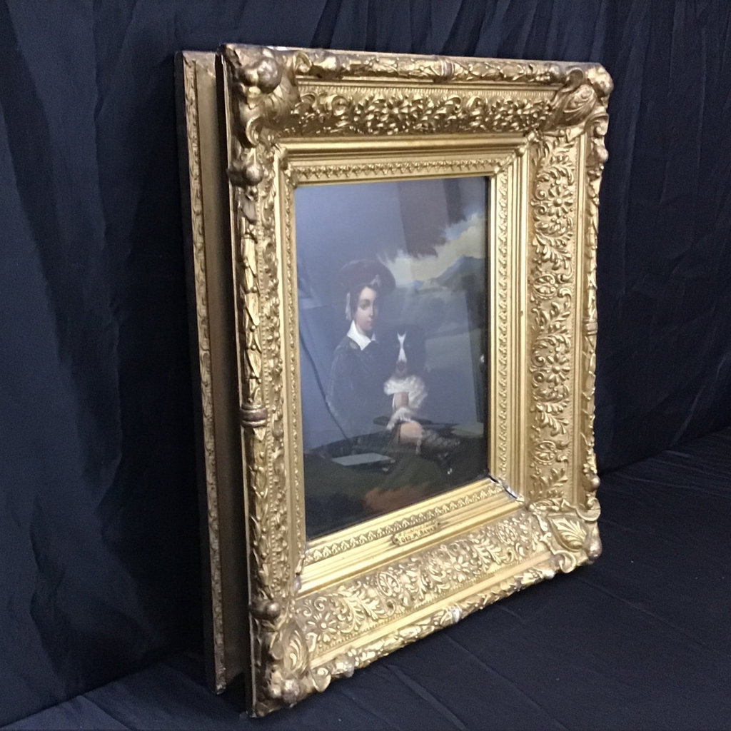 Antique Framed George M. Banks Oil on Metal - image 12 of 15