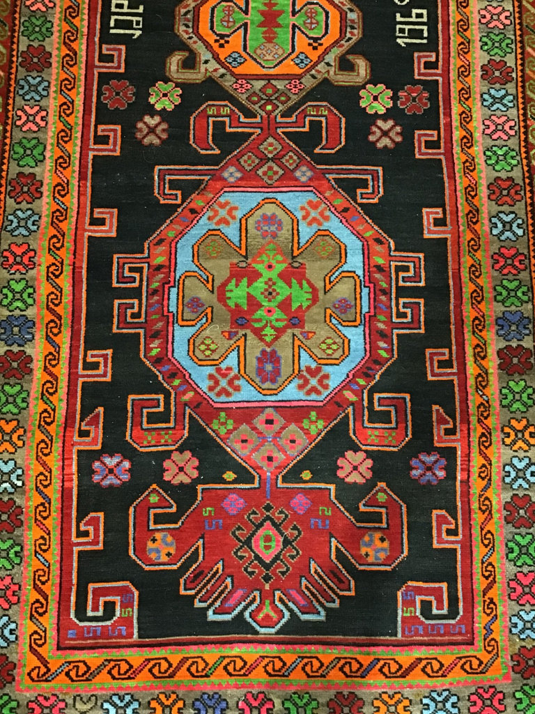Multi Colored Wool Carpet - image 1 of 5