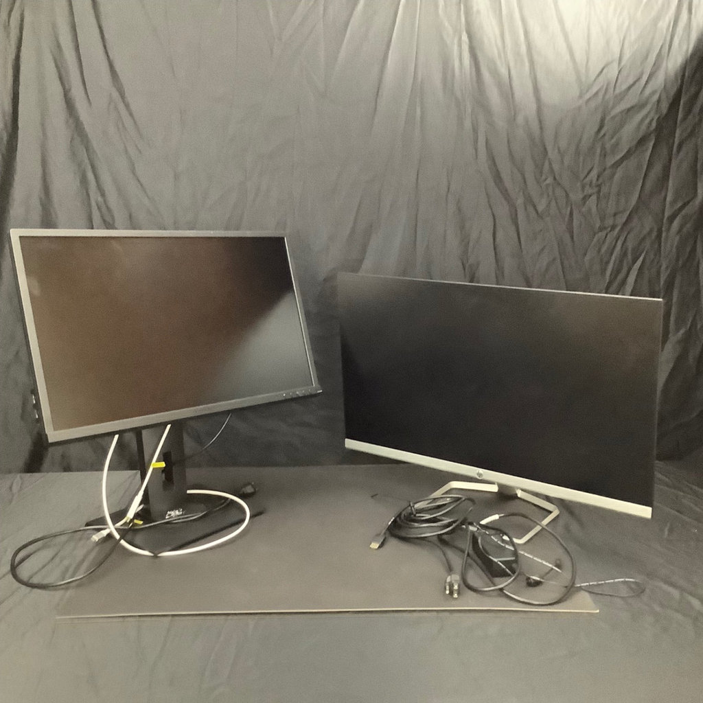 Two Computer Monitors with Cables - image 2 of 8