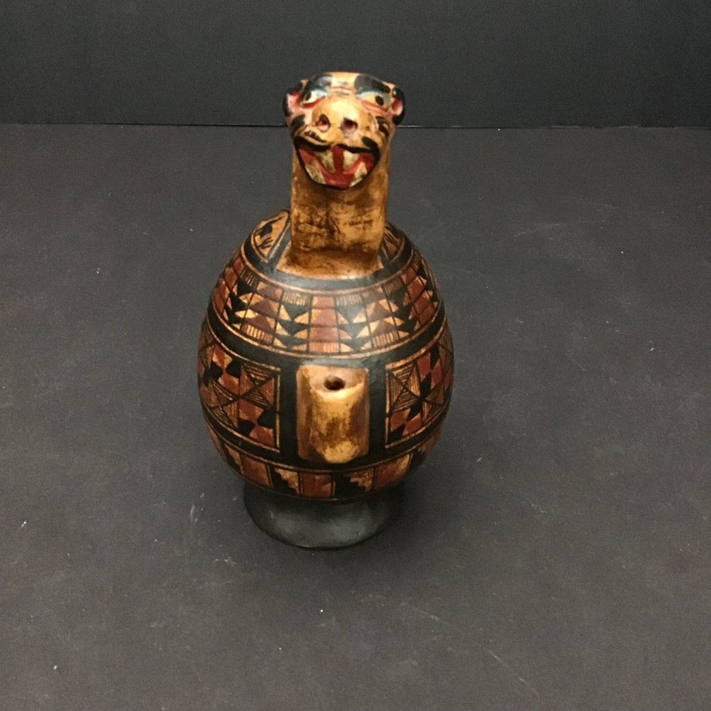 Peruvian Jaguar Vessels, Carved Gourds, & Painted Stones - image 2 of 7
