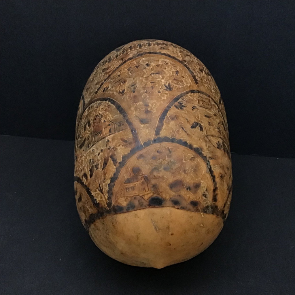 Peruvian Jaguar Vessels, Carved Gourds, & Painted Stones - image 4 of 7