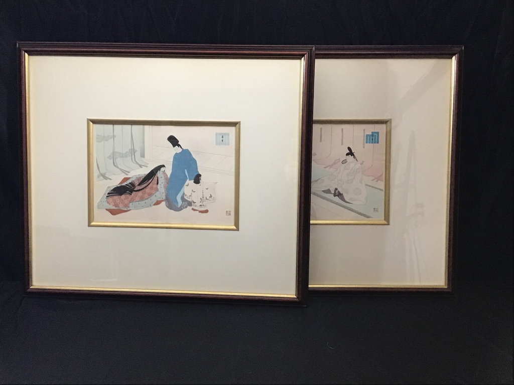 Ebina Framed Woodblock Prints - image 1 of 14