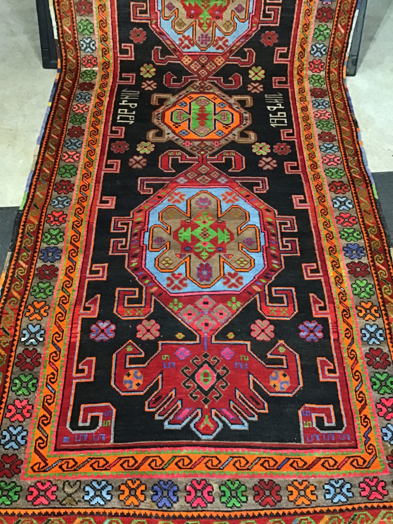 Multi Colored Wool Carpet - image 4 of 5