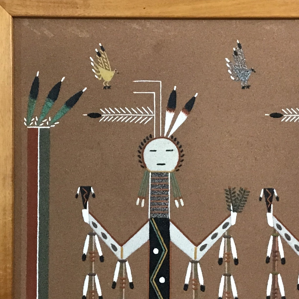 Nelson Lewis Navajo "Yei Bi Chai" Sand Painting - image 1 of 7
