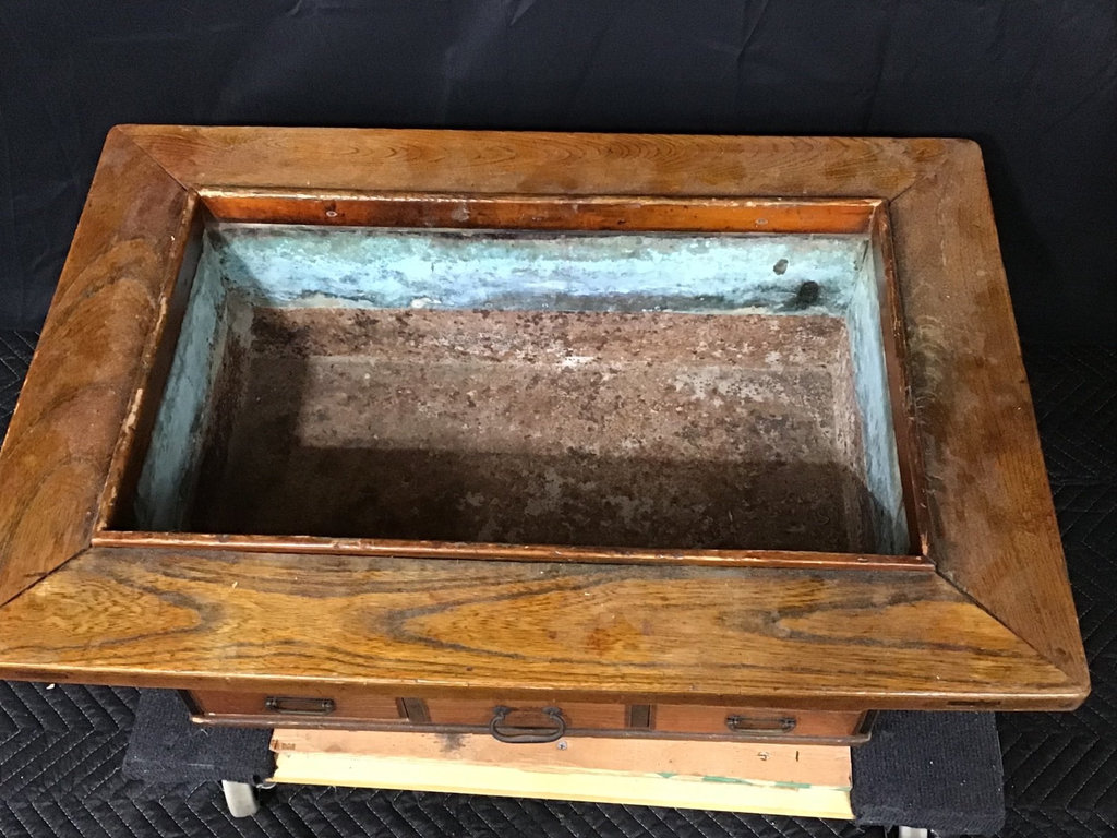 Antique Keyaki Wood Hibachi - image 2 of 13