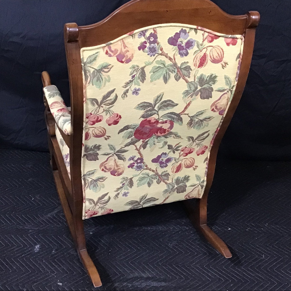 Upholstered Swan Arm Rocker - image 10 of 12