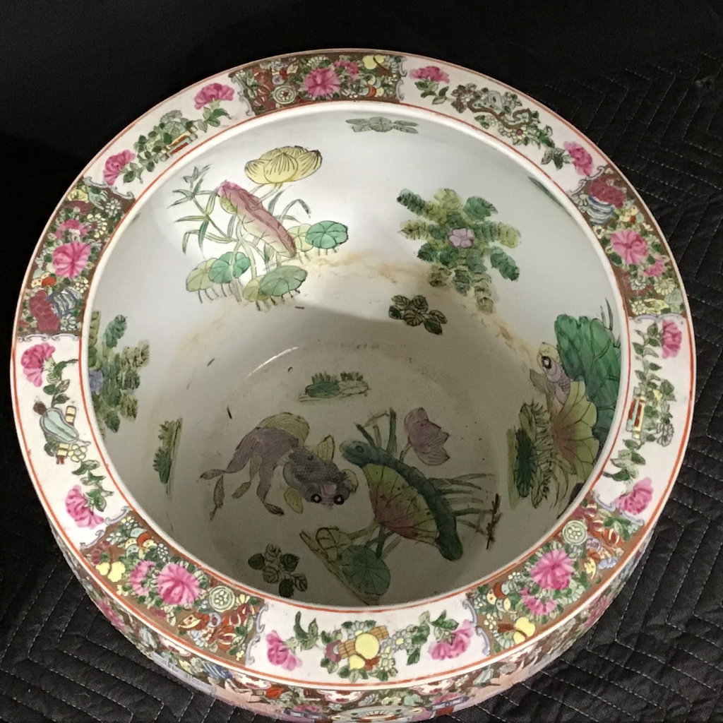 Chinese Rose Medallion Fish Bowls - image 3 of 9