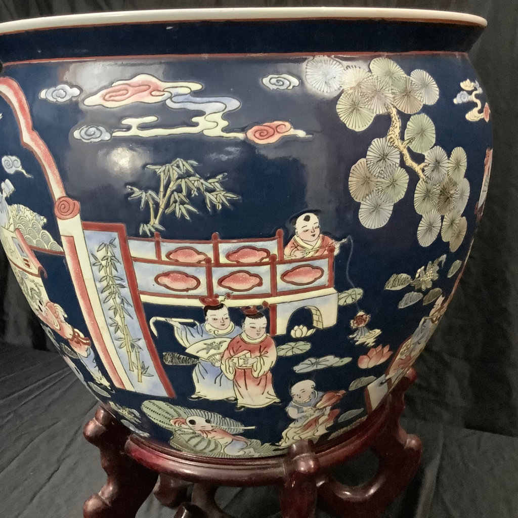 Chinese Fish Bowl w/Stand - image 3 of 8