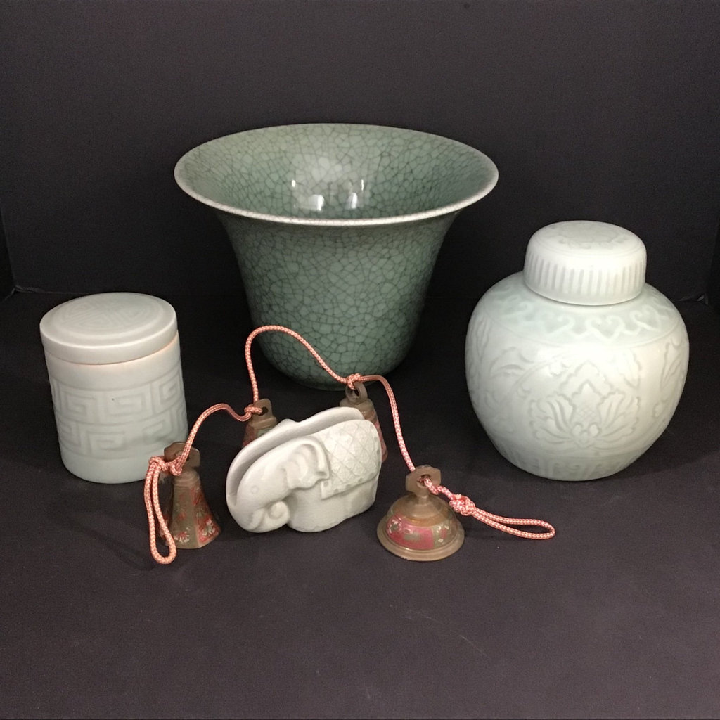 Chinese Celedon Decor - image 1 of 11