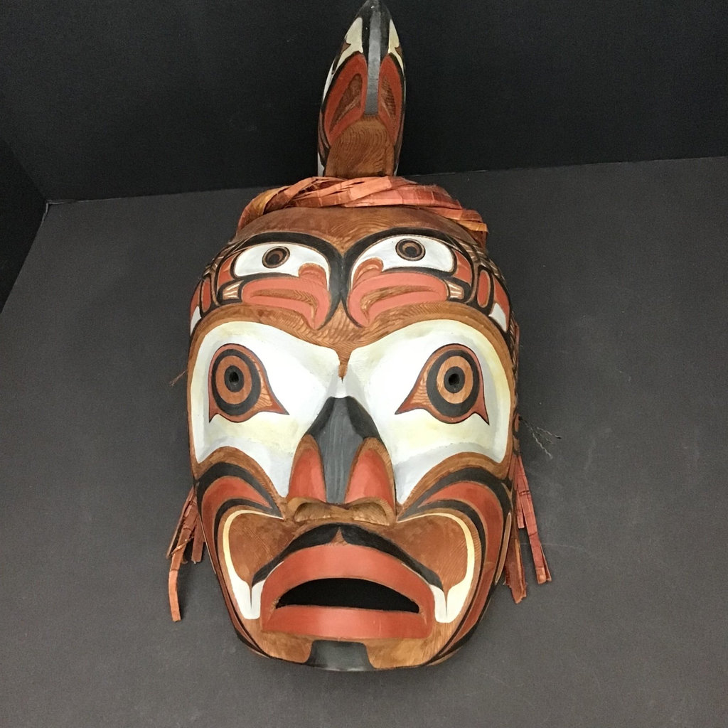Hand Carved and Painted Indigenous Mask - image 1 of 4