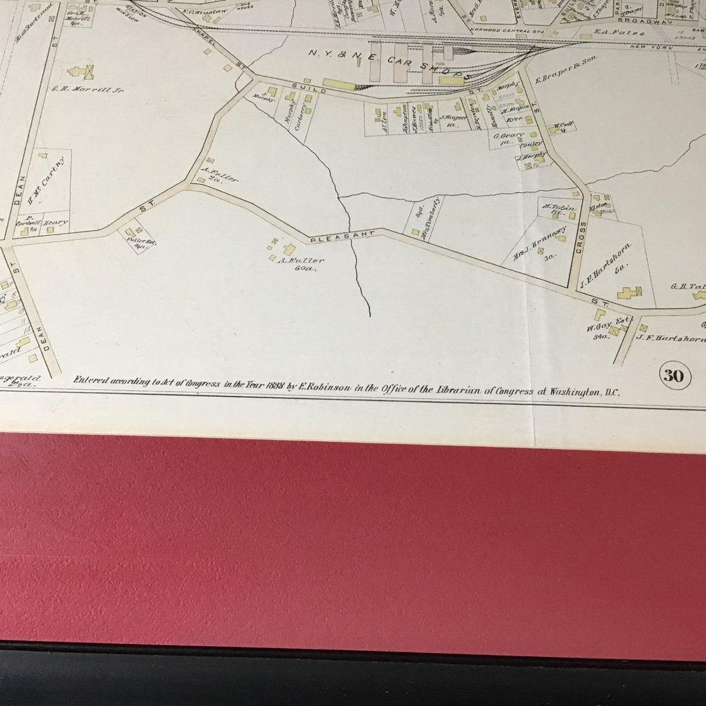 Framed Map of Norwood MA, circa 1888 - image 4 of 7