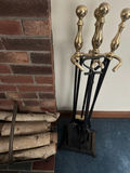 Birch Firewood and Fireplace Tool Set - thumbnail 2 of 3