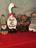 Christmas-themed wooden figurines and decor - thumbnail 1 of 3