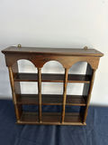 Wooden wall shelf with arches and turned posts - thumbnail 1 of 1