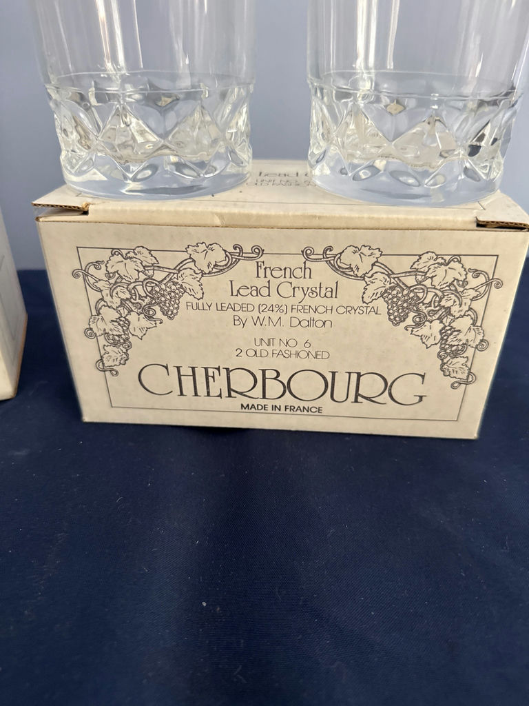 Cherbourg Lead Crystal Tumblers (2) with Boxes - image 2 of 2