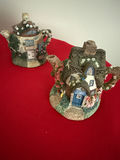 Lenox The Tea Garden Cottages miniature porcelain teapots - thumbnail 3 of 5