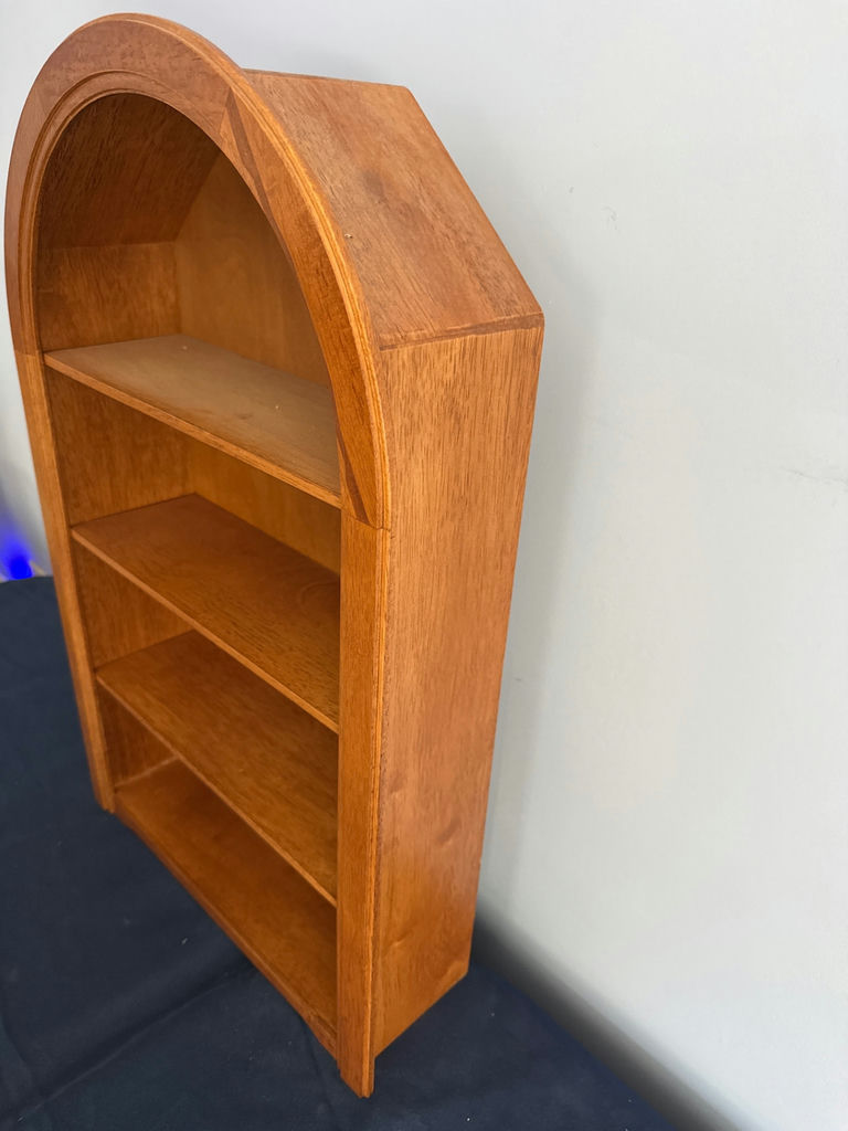 Arched wooden bookshelf - image 1 of 2