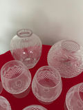 Etched crystal glassware set: goblets,ashtray , and decorative vases - thumbnail 4 of 4