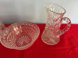 Crystal glassware: two pitchers and a bowl - thumbnail 3 of 3