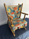 Patchwork Upholstered Childs Wooden Rocking Chair - thumbnail 2 of 2