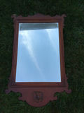 Decorative wooden-framed mirror with eagle crest 38.5x25 - thumbnail 2 of 2