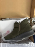 Olive-green ankle boot and white strappy sandal with Clarks Cloudsteppers boxes - thumbnail 2 of 4
