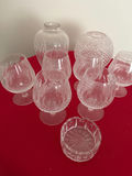 Etched crystal glassware set: goblets,ashtray , and decorative vases - thumbnail 2 of 4