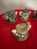 Lenox The Tea Garden Cottages miniature porcelain teapots - thumbnail 2 of 5