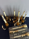 Brass candle-style electric lamps with spare parts - thumbnail 1 of 1