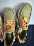 Pink knit Dearfoams slippers and brown Skechers Slip-Ins shoes - thumbnail 3 of 3