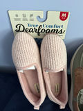 Pink knit Dearfoams slippers and brown Skechers Slip-Ins shoes - thumbnail 2 of 3