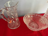 Crystal glassware: two pitchers and a bowl - thumbnail 2 of 3