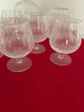 Etched crystal glassware set: goblets,ashtray , and decorative vases - thumbnail 3 of 4