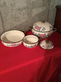 Floral ceramic casserole and serving set - thumbnail 1 of 2