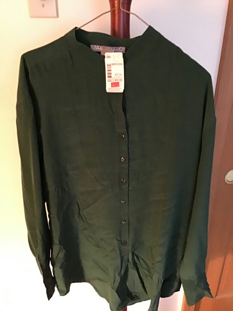 Rain jacket size xl- green silk blouse L - suit 16w - image 3 of 5