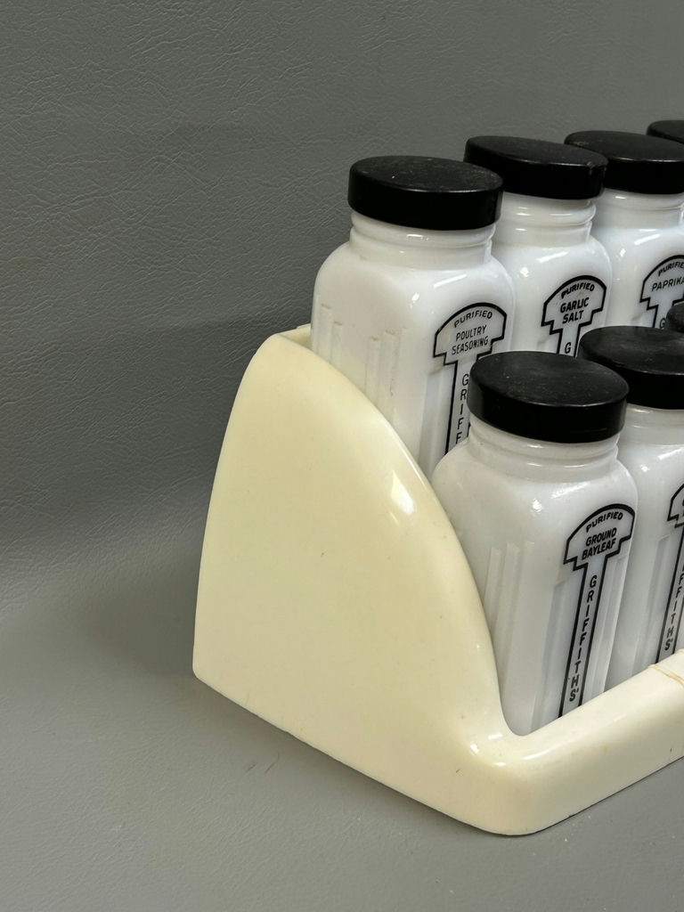 Vintage Milk Glass Spice Bottles 12 - image 6 of 7