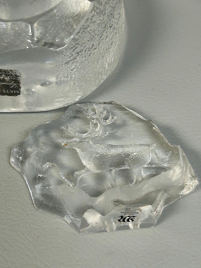 Signed Mats Jonasson Swedish Art Glass Sculptures - image 6 of 6