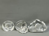 Signed Mats Jonasson Swedish Art Glass Sculptures  - thumbnail 1 of 6
