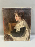 Young Girl Portrait Oil Painting on Canvas - thumbnail 1 of 5