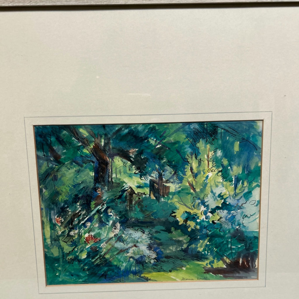 Maria Wickey American Poland 1897-1955 Original Watercolor Painting - image 3 of 4