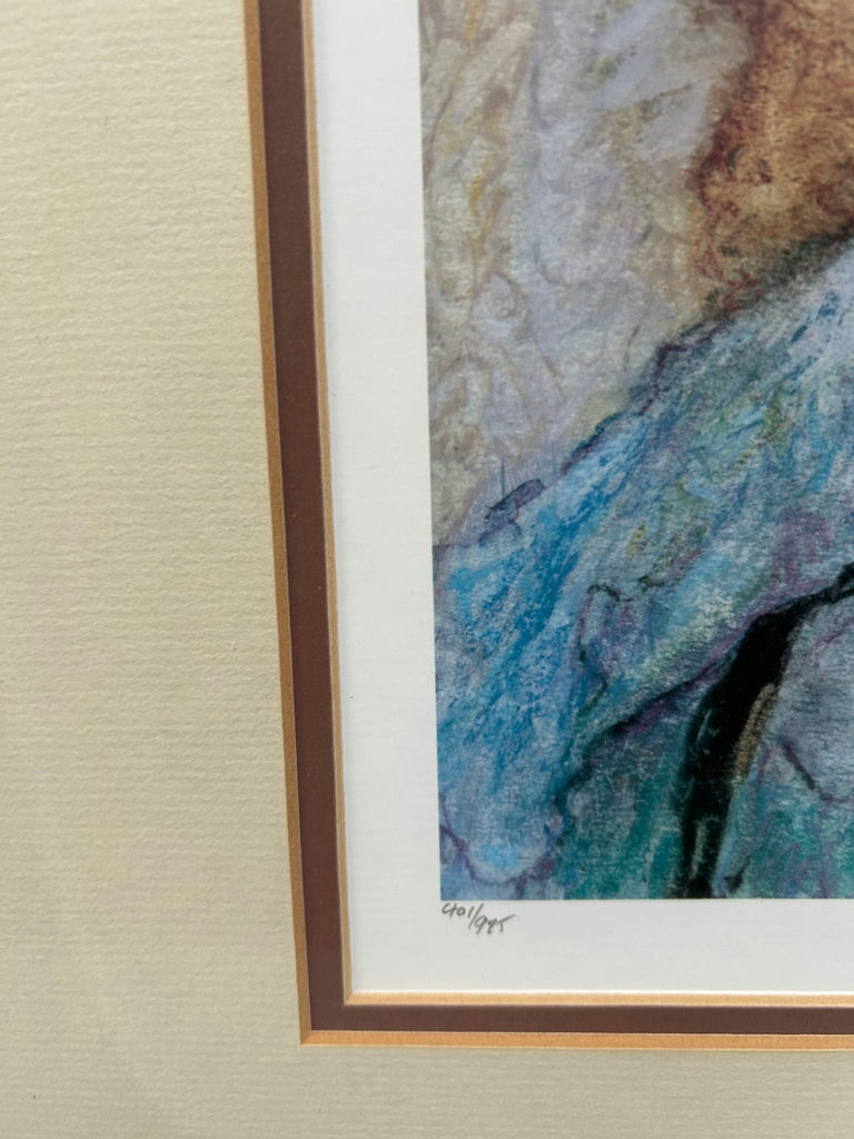 Babara A. Wood Signed Lithograph " Woman W/ The Floral Hat - image 2 of 5