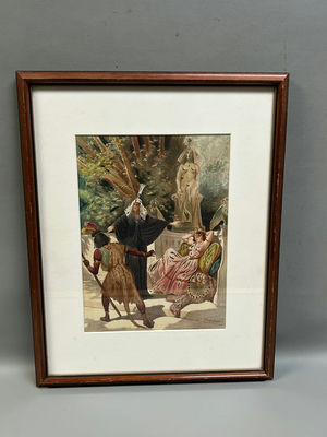 J. Steeple Davis "Magic Flute" Lithograph - Image 1 of 5