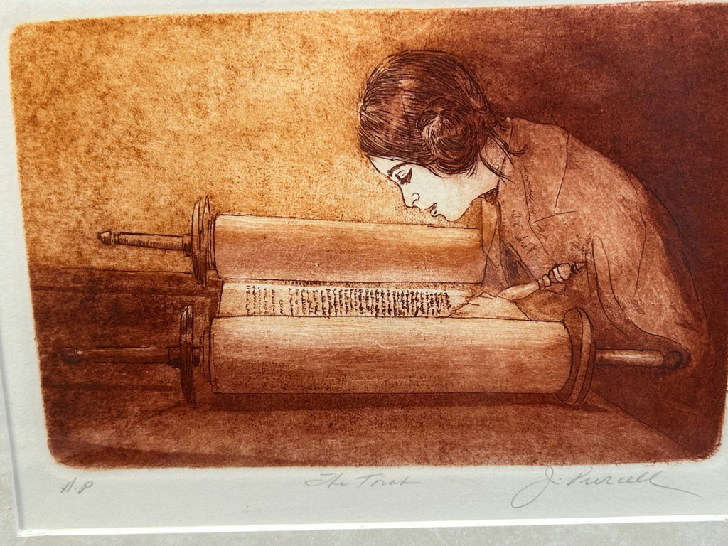 J. Purcell Aquatint Etching Title "The Torah" Artist Proof - image 2 of 4