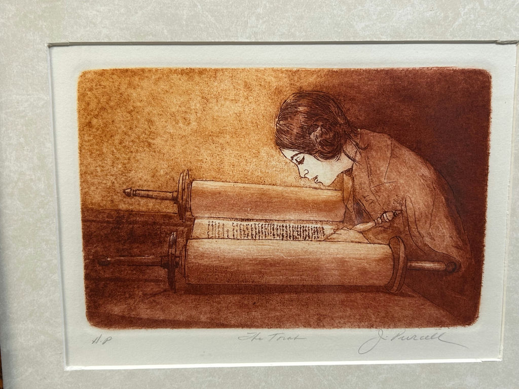 J. Purcell Aquatint Etching Title "The Torah" Artist Proof - image 3 of 4