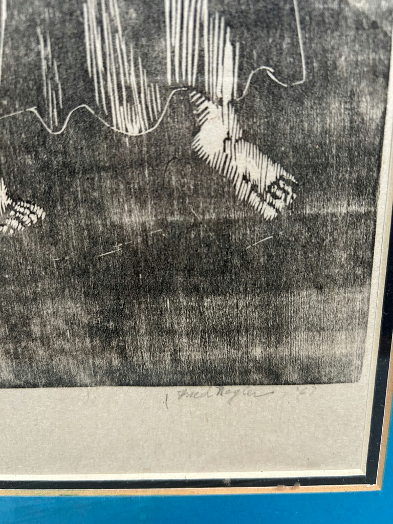Fred Nagler 1891-1983 Pencil Signed Linocut  - image 3 of 4