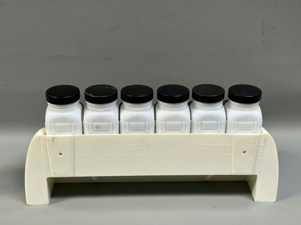 Vintage Milk Glass Spice Bottles 12 - image 5 of 7