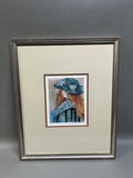 Babara A. Wood Signed Lithograph " Woman W/ The Floral Hat  - thumbnail 1 of 5