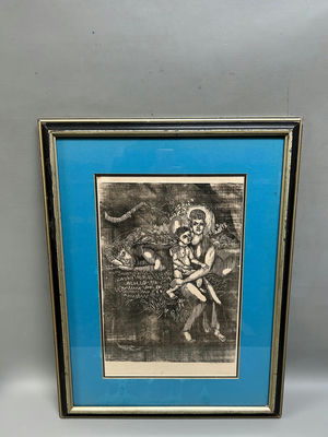 Fred Nagler 1891-1983 Pencil Signed Linocut  - Image 1 of 4
