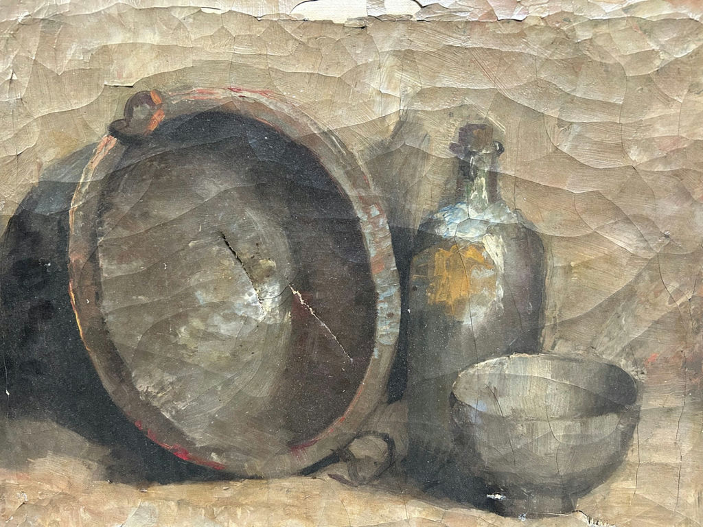 Martin E. Hoy Abstract Oil Painting Distress  - image 5 of 5