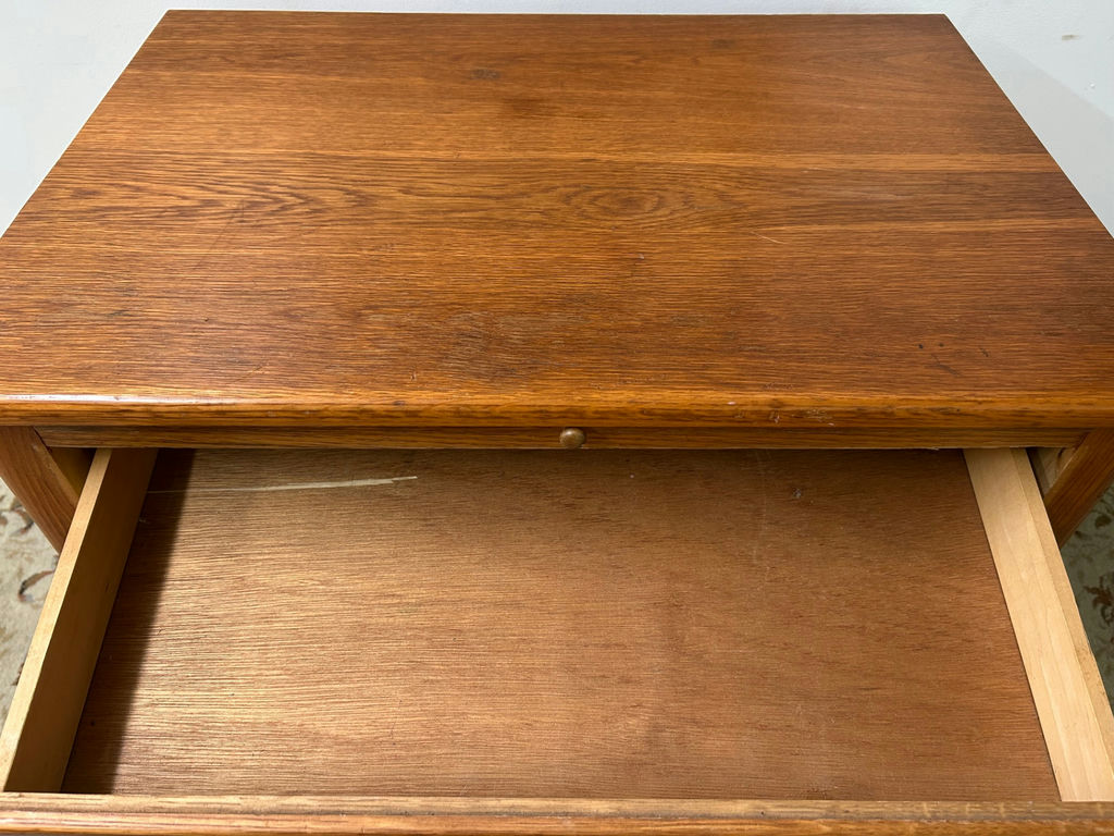 Three Drawer Oak Pull-Out Desk  - image 6 of 7